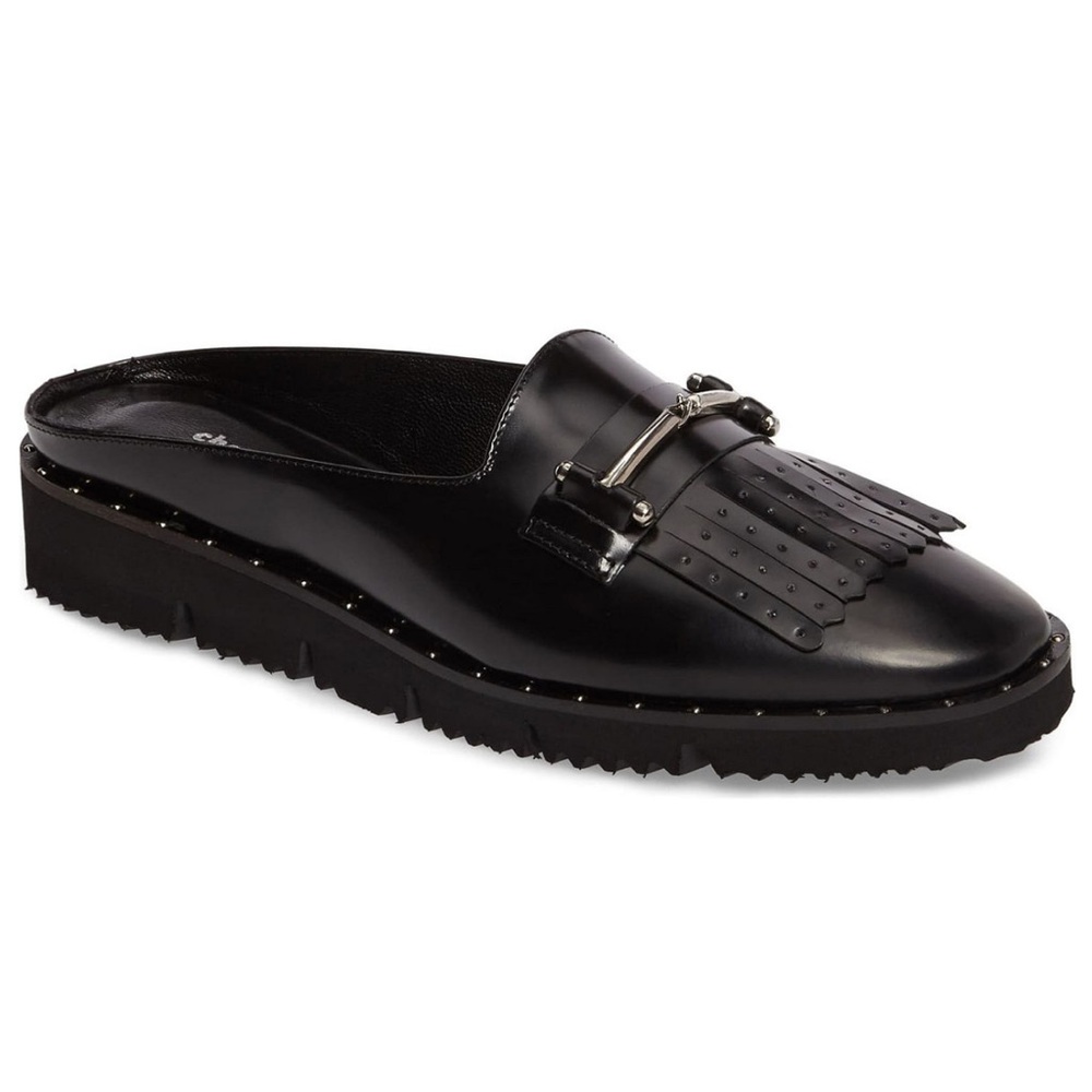 NWT Charles by Charles David Womens Lorde Lug Sole Mules Black Size 6M
